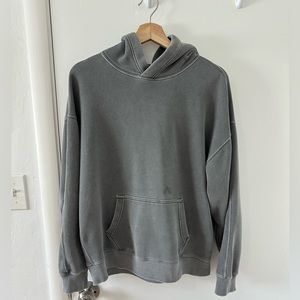 Abercrombie & Fitch Essential popover oversized hoodie dark gray
